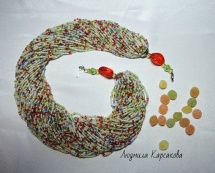 Beaded necklace "Montpensier candy"