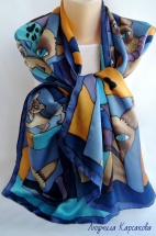 Silk scarf "Vernissage"