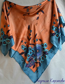 Silk shawl "Inspiration"