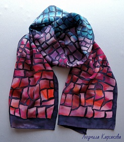Silk scarf "Venetian mosaic"