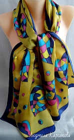 Silk scarf "Harlequin"
