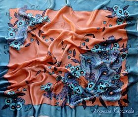 Silk shawl "Inspiration"